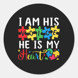 Mum Mama Autistic Autism Awareness Month 1 Classic Round Sticker