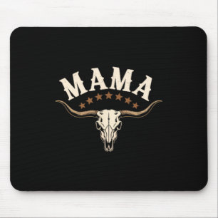 Mum Mama Cowboy Rodeo Western Matching Skull 1st Mouse Pad