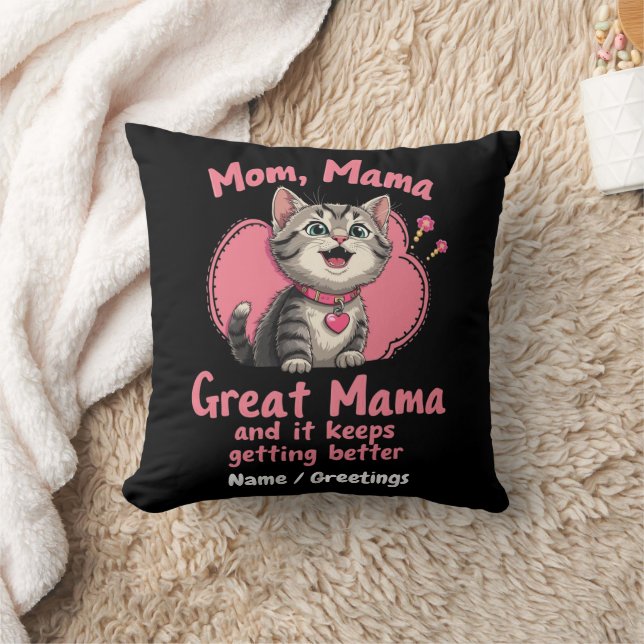 Mum, Mama, Great Mama Getting Better Customisable Cushion (Blanket)