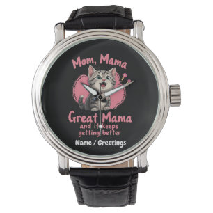 Mum, Mama, Great Mama Getting Better Customisable Watch