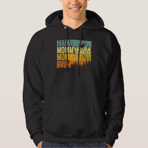 Mum Mama Mummy Bruh Retro Mummy And Me Boy Mum Li Hoodie
