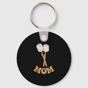 Mum marshmallow happy camper 1st birthday camping key ring