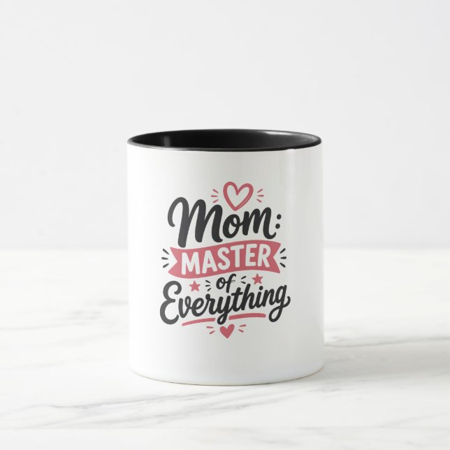 mum master of everything mothers day gift simple mug (Center)