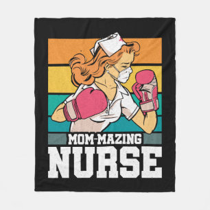 Mum-mazing Nurse Boxing Boxer National Nurses Day Fleece Blanket