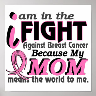 Mum Means The World To Me Breast Cancer Poster