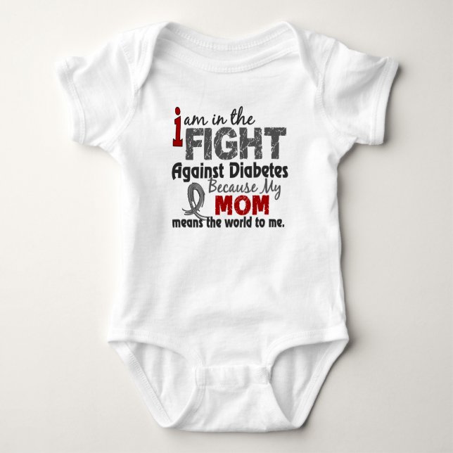 Mum Means World To Me Diabetes Baby Bodysuit (Front)