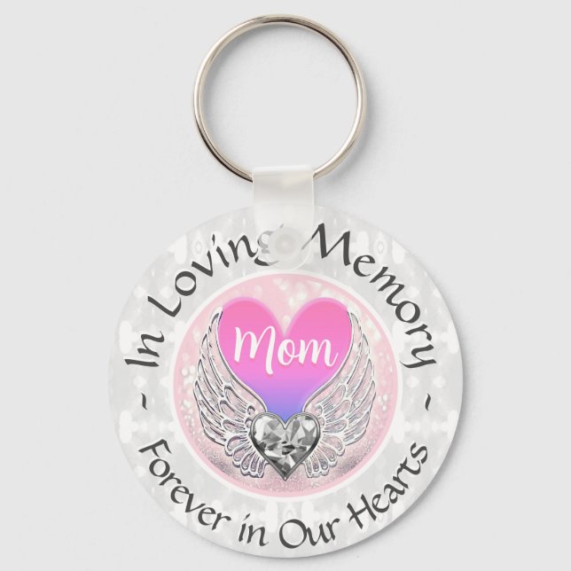 Mum Memorial Heart Keychain (Front)
