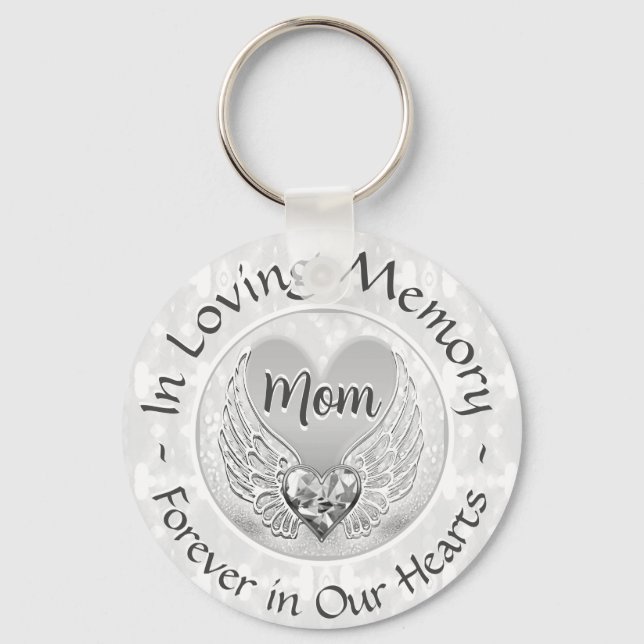 Mum Memorial Heart Keychain (Front)