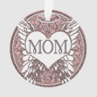 Mum Memorial with Heart and Angel Wings