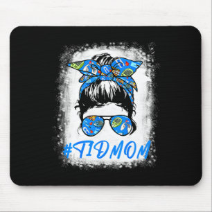 Mum Messy Bun T1d Diabetes Awareness Proud Mum War Mouse Pad