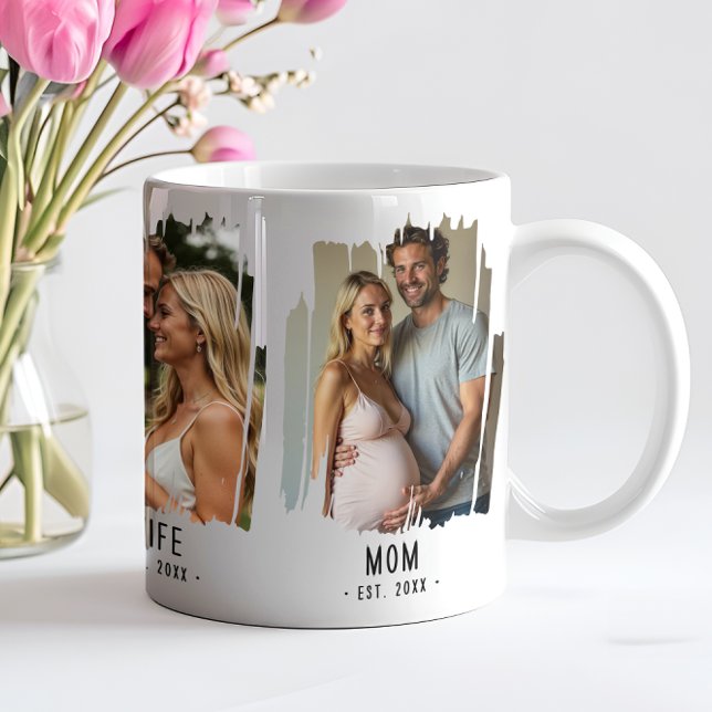 Mum Milestones Photos & Years Custom Text Gift Coffee Mug (Creator Uploaded)