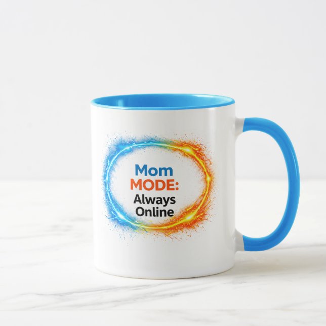 Mum Mode Always Online Funny Mug | Tech-Inspire (Right)