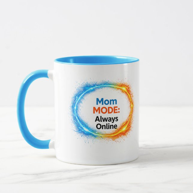Mum Mode Always Online Funny Mug | Tech-Inspire (Left)