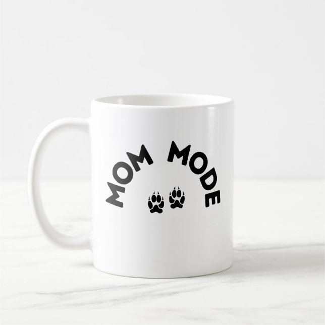 Mum Mode Mug – Paw Print Edition (Left)