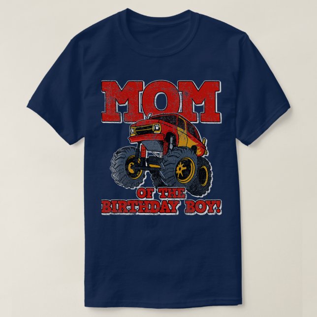 Mum Monster Truck Birthday T-Shirt (Design Front)