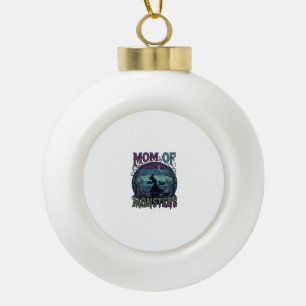 Mum Monsters Halloween Witch Moon Pumpkins Graveya Ceramic Ball Christmas Ornament