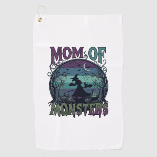 Mum Monsters Halloween Witch Moon Pumpkins Graveya Golf Towel