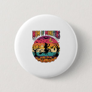 Mum Monsters Halloween Witch Pumpkins Bats_1 6 Cm Round Badge