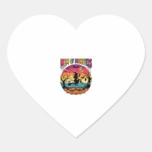 Mum Monsters Halloween Witch Pumpkins Bats_1 Heart Sticker