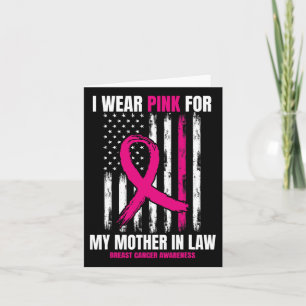 Mum Mother In Law Breast Cancer Awareness American Card