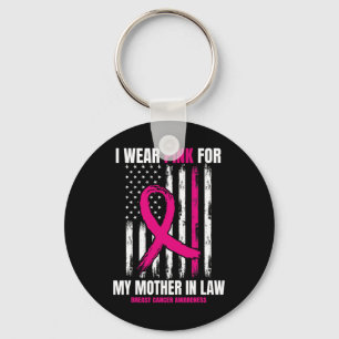 Mum Mother In Law Breast Cancer Awareness American Key Ring