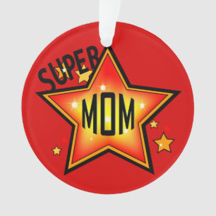 Mum Mother Super Star Christmas Ornament 2