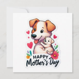 Mum Mothers Day Animal dog Invitation