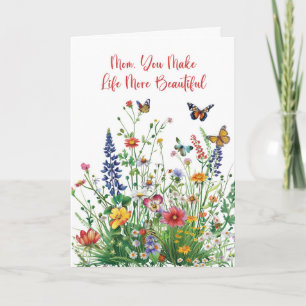 Mum Mothers Day Love In Bloom Wildflowers Card