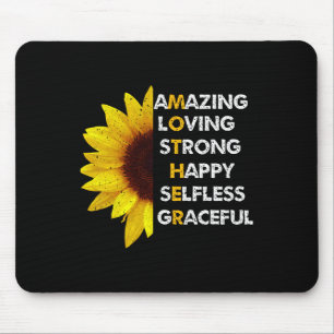 Mum Mother's Day Mum Amazing Loving Strong Best Mo Mouse Pad