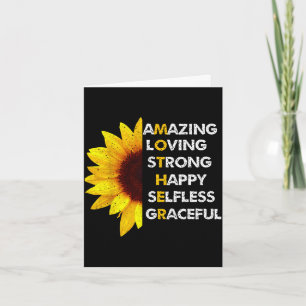 Mum mother's day mum amazing loving strong mum card