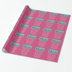 Mum - Mother's Day or Birthday Gift Wrapping Paper