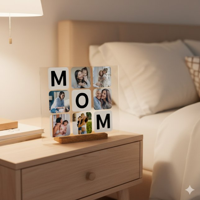 Mum Mother's Day Photo Collage Acrylic Sign (Creator Uploaded)