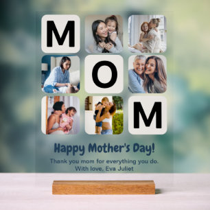 Mum Mother's Day Photo Collage Acrylic Sign