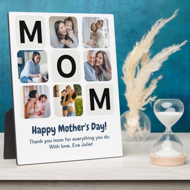 Mum Mother's Day Photo Collage Plaque (Side)