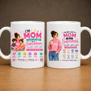Mum Mug Design PNG Super Mum Coffee Mug Design