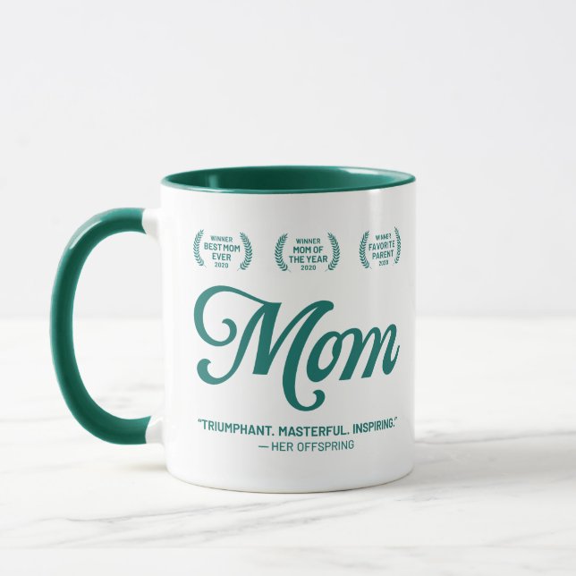 Mum Mug (Handle & rim in 10 colours) (Left)