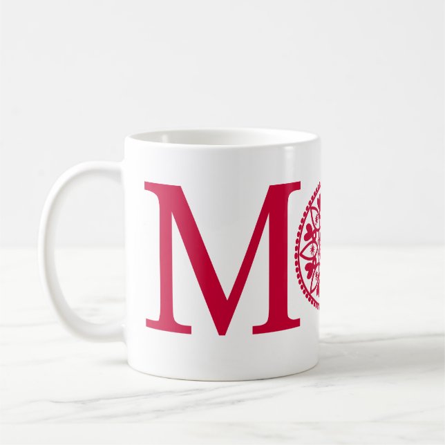 Mum Mug - Red & White (Left)