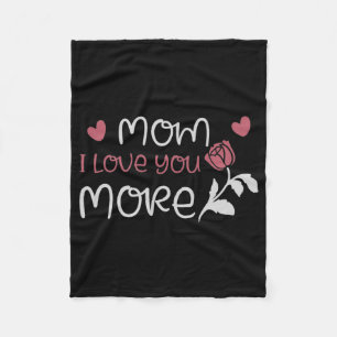 Mum - Mum I love you more Fleece Blanket