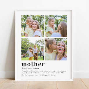 Mum, Mum, Mother Definition Mother's Day 4 Photo Poster