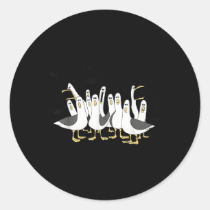 Mum Mum Mum Seagulls Finding Mothers Day Classic Round Sticker