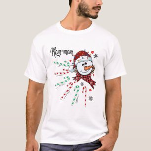 Mum-Mum Snowman Candy Cane Christmas Xmas Funny T-Shirt