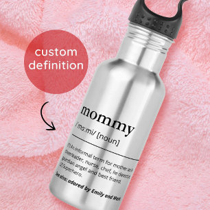 Mum Mummy Definition custom name modern dictionary 532 Ml Water Bottle