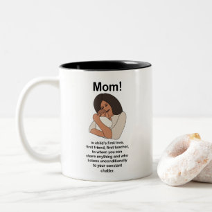 Mum Mummy Mother Quote Birthday Two-Tone Coffee Mug