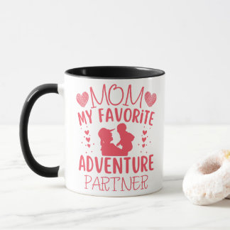 Mum My Favourite Adventure Partner Funny Quote Mug