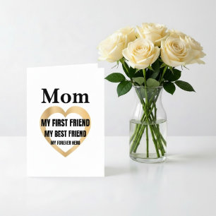 Mum My First Friend Personalised Gift Thank You Card