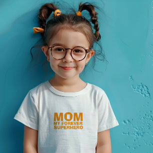 Mum My Forever Superhero orange Baby T-Shirt