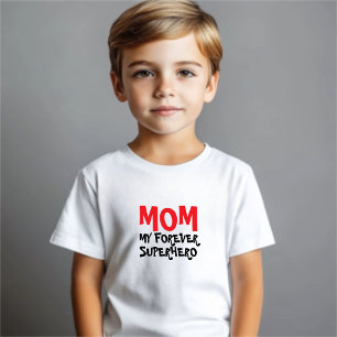 Mum My Forever Superhero red black Baby T-Shirt