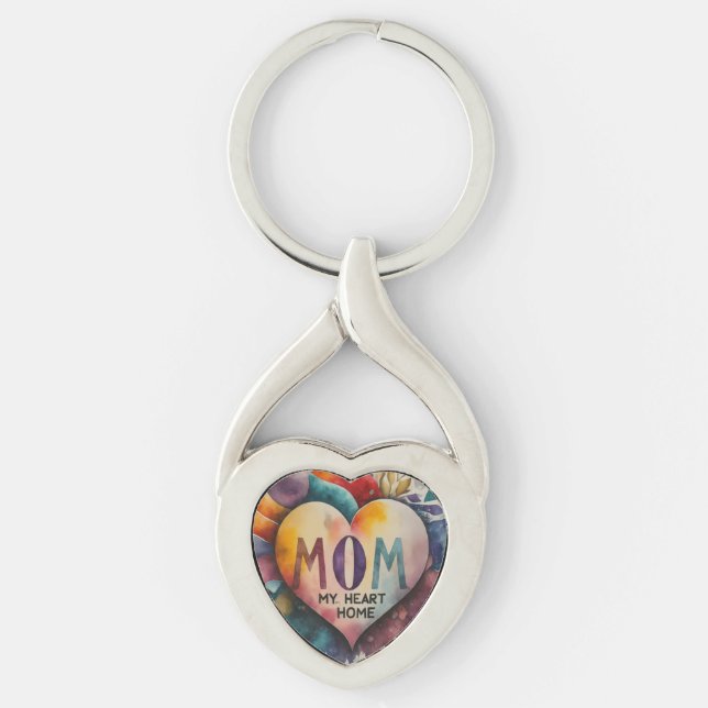 Mum: My Heart, My Home** Key Ring (Front)