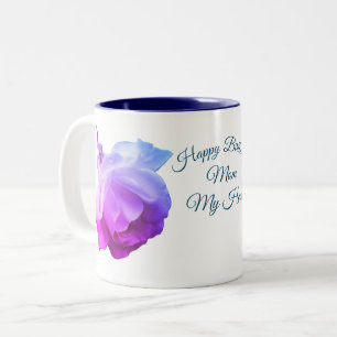Mum My Hero Birthday White Rose  Two-Tone Coffee Mug