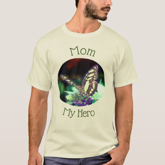 Mum My Hero Butterfly Nature  T-Shirt (Front)